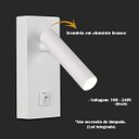 Ver imagem 6 de 2 Arandela Leitura Led Interruptor Foco Móvel Spot Branco Bet52