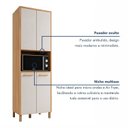 Ver imagem 5 de Cozinha Completa Modulada 6 Peças 11 Portas 6 Gavetas em MDF Nobre Bege/Cinamomo/Off White