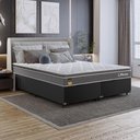 Ver imagem 6 de Cama Box Queen Couro Preto + Colchão Life D33 Pillow Top Cinza 56x158x198cm - e-Shop Casa