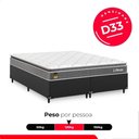 Ver imagem 5 de Cama Box Queen Couro Preto + Colchão Life D33 Pillow Top Cinza 56x158x198cm - e-Shop Casa
