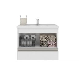 Gabinete De Banheiro 100% Mdf Messina 59 Cm Café - Mgm - 3