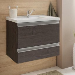 Gabinete De Banheiro 100% Mdf Messina 59 Cm Café - Mgm - 1