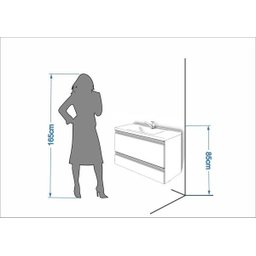 Gabinete De Banheiro 100% Mdf Messina 59 Cm Café - Mgm - 9