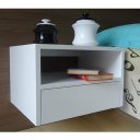 Ver imagem 5 de Mesa de Cabeceira Nicho com Gaveteiro Suspenso de Parede Branco Laca