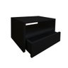 Mesa de Cabeceira Nicho com Gaveteiro Suspenso de Parede Preto Laca - 2