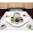 Ver imagem 4 de Prato Giratório Centro de Mesa Tampo Tábua para Mesa 50 Cm Branco Laca