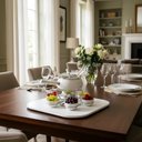 Ver imagem 2 de Prato Giratório Centro de Mesa Tampo Tábua para Mesa 50 Cm Branco Laca