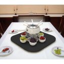 Ver imagem 4 de Prato Giratório Centro de Mesa Tampo Tábua para Mesa 50 Cm Preto Laca