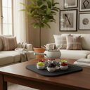 Ver imagem 2 de Prato Giratório Centro de Mesa Tampo Tábua para Mesa 50 Cm Preto Laca