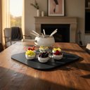 Ver imagem 1 de Prato Giratório Centro de Mesa Tampo Tábua para Mesa 50 Cm Preto Laca