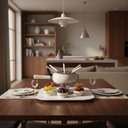 Ver imagem 1 de Prato Giratório Centro de Mesa Tampo Tábua para Mesa 80 Cm Branco Laca