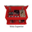 Ver imagem 3 de Porta Maquiagem Caixa Organizadora com Espelho Vermelho Laca