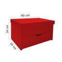 Ver imagem 5 de Porta Maquiagem Caixa Organizadora com Espelho Vermelho Laca