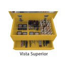 Ver imagem 3 de Porta Maquiagem Caixa Organizadora com Espelho Amarelo Laca