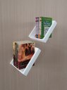 Ver imagem 7 de Prateleira Porta Livros Suporte Estante Nicho Decorativo Parede 2 Peças Branco Laca
