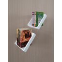 Ver imagem 7 de Prateleira Porta Livros Suporte Estante Nicho Decorativo Parede 2 Peças Branco Laca
