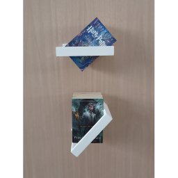 Prateleira Porta Livros Suporte Estante Nicho Decorativo Parede 2 peças Branco Laca - 3