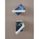 Ver imagem 4 de Prateleira Porta Livros Suporte Estante Nicho Decorativo Parede 2 Peças Branco Laca