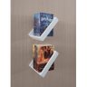 Prateleira Porta Livros Suporte Estante Nicho Decorativo Parede 2 peças Branco Laca - 1