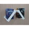 Prateleira Porta Livros Suporte Estante Nicho Decorativo Parede 2 peças Branco Laca - 5