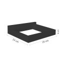 Ver imagem 5 de Prateleira Porta Livros Suporte Estante Nicho Decorativo Parede 2 Peças Preto Laca
