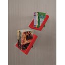 Ver imagem 7 de Prateleira Porta Livros Suporte Estante Nicho Decorativo Parede 2 Peças Vermelho Laca