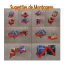 Ver mais imagens de Prateleira Porta Livros Suporte Estante Nicho Decorativo Parede 2 Peças Vermelho Laca