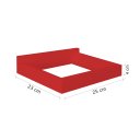 Ver imagem 5 de Prateleira Porta Livros Suporte Estante Nicho Decorativo Parede 2 Peças Vermelho Laca