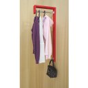 Ver imagem 2 de Cabideiro de Parede "j" Arara Camiseiro Porta Bolsas Vermelho Laca