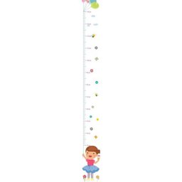 Adesivo Autocolante Régua de Crescimento Infantil Menina 1,5m x 15cm - 1 Adesivo Autocolante Régua de Crescimento Infantil Menina 1,5m x 15cm - 1