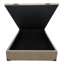 Ver imagem 3 de Base Box Bau Casal Linho Bege ( Blindada ) Super Reforçada