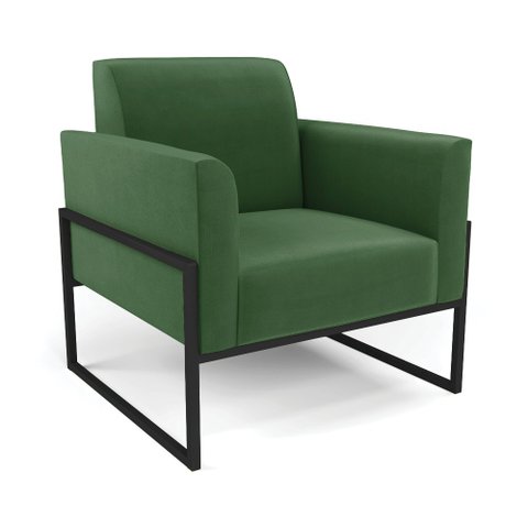 Poltrona Base Industrial Alta Preto Marisa Suede D03 - D’Rossi Verde