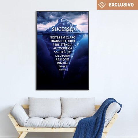 Quadro Decorativo Iceberg do Sucesso Sala Quarto Casa Escritório