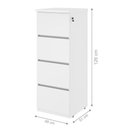 Ver imagem 2 de Arquivo com 4 Gavetas com Chave Jessica Branco