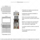 Ver imagem 3 de Kit Armário de Cozinha 62,5cm com Balcão para Forno/micro-ondas Multimóveis Mp2281 Branco