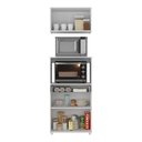 Ver imagem 5 de Kit Armário de Cozinha 62,5cm com Balcão para Forno/micro-ondas Multimóveis Mp2281 Branco