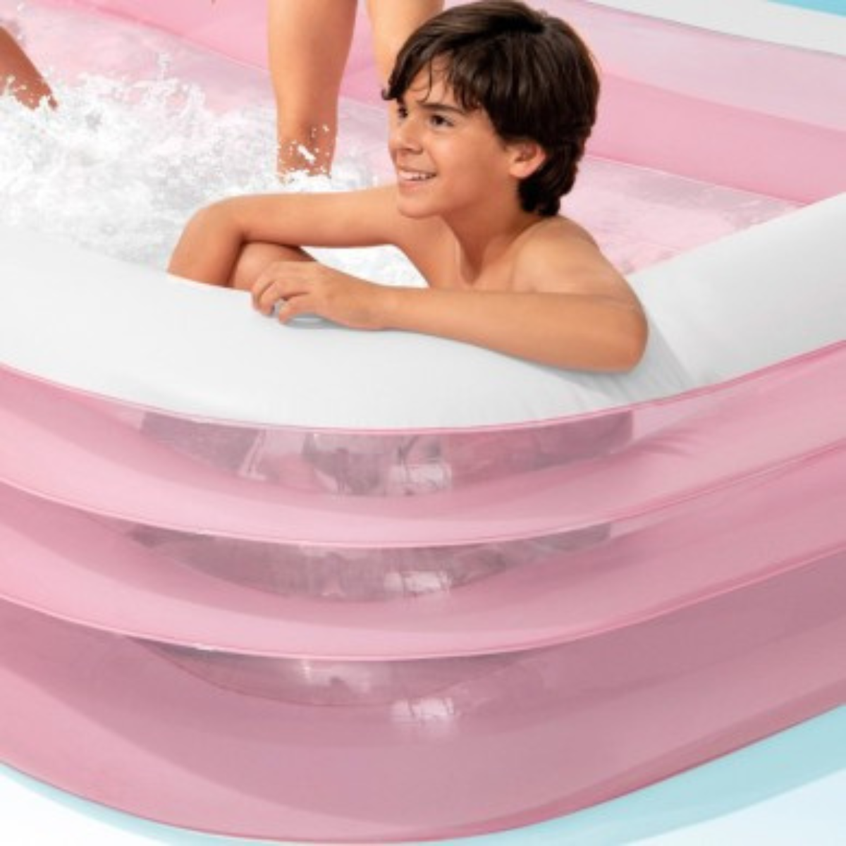Ver imagem 7 de Piscina Inflável Familiar Intex 1050l Retangular 305x183cm:rosa
