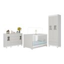 Ver imagem 2 de Quarto de Bebê Completo com Berço Americano 3 em 1 Ternura Multimóveis Mp4659 Branco/off White