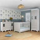 Ver imagem 1 de Quarto de Bebê Completo com Berço Americano 3 em 1 Ternura Multimóveis Mp4659 Branco/off White