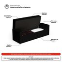 Ver imagem 7 de Cabeceira e Calçadeira Báu King Size Atena 195cm Capitonê Suede Preto - Abmaza
