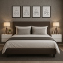 Ver imagem 1 de 2 Mesas de Cabeceira Suspensa de Parede para Quarto Pequeno 2 Gavetas Design Moderno Eros 45 Branco