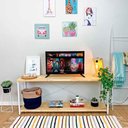 Ver imagem 1 de Rack de TV Style Square Natural e Branco