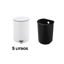 Ver imagem 5 de Lixeira Cozinha Escritório 5L Branca Pedal com Amortecimento