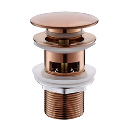 Válvula Click Up De Latão Rose Gold Fosco Com Ladrão Para Cuba HB-LC106RF Harmony Válvula Rose Gold - 1