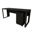 Ver imagem 2 de Mesa Escrivaninha Industrial 170cm com Gaveteiro e Pés Metal Cor:preto