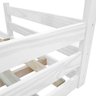 Mini Cama Solteiro Montessori Em Madeira Maciça Branco Com Colchão Bella Shop Jm - 3