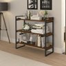 Aparador Industrial Milão 3 Prateleiras 90cm Klm Móveis - 1