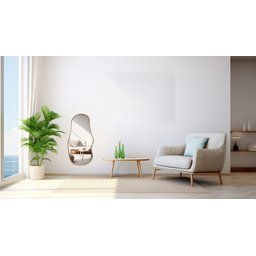 Espelho Orgânico Bali em Lamina Natural de Madeira 100x50 - 7