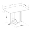 Ver imagem 3 de Conjunto Sala de Jantar 4 Lugares Retangular MDF Talk Bege