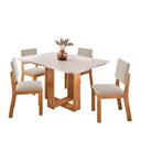 Ver imagem 2 de Conjunto Sala de Jantar 4 Lugares Retangular MDF Talk Bege